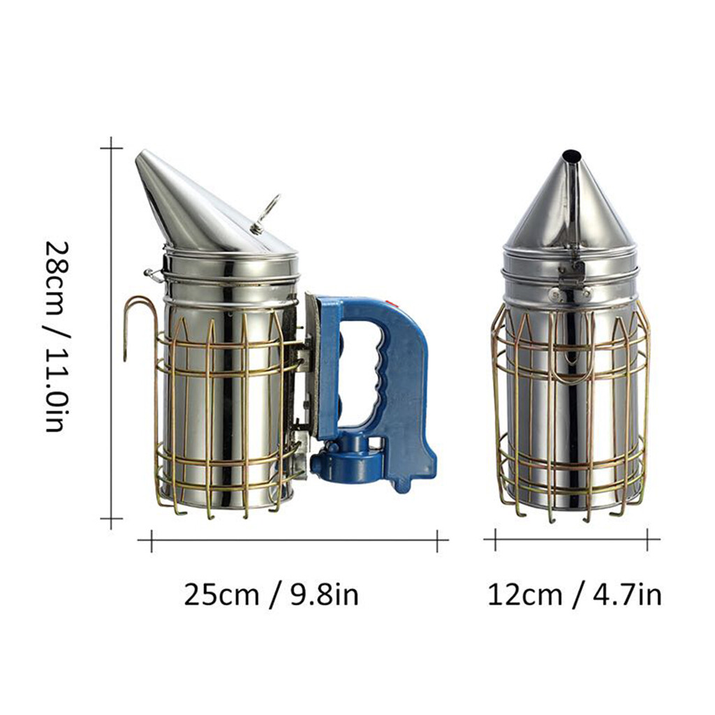 Manual Stainless Steel Rechargeable Bee Hive Smoker Beekeeping Equipment Tool