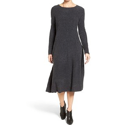 Classiques Entier Wool Blend Boucle Fit & Flare Sweater Dress Sz.M NWT $249  | eBay