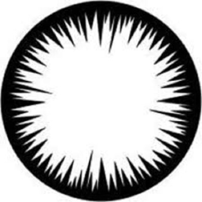 Rosco DHA  Gobo  Jagged Vignette  B614   B-Size  86mm
