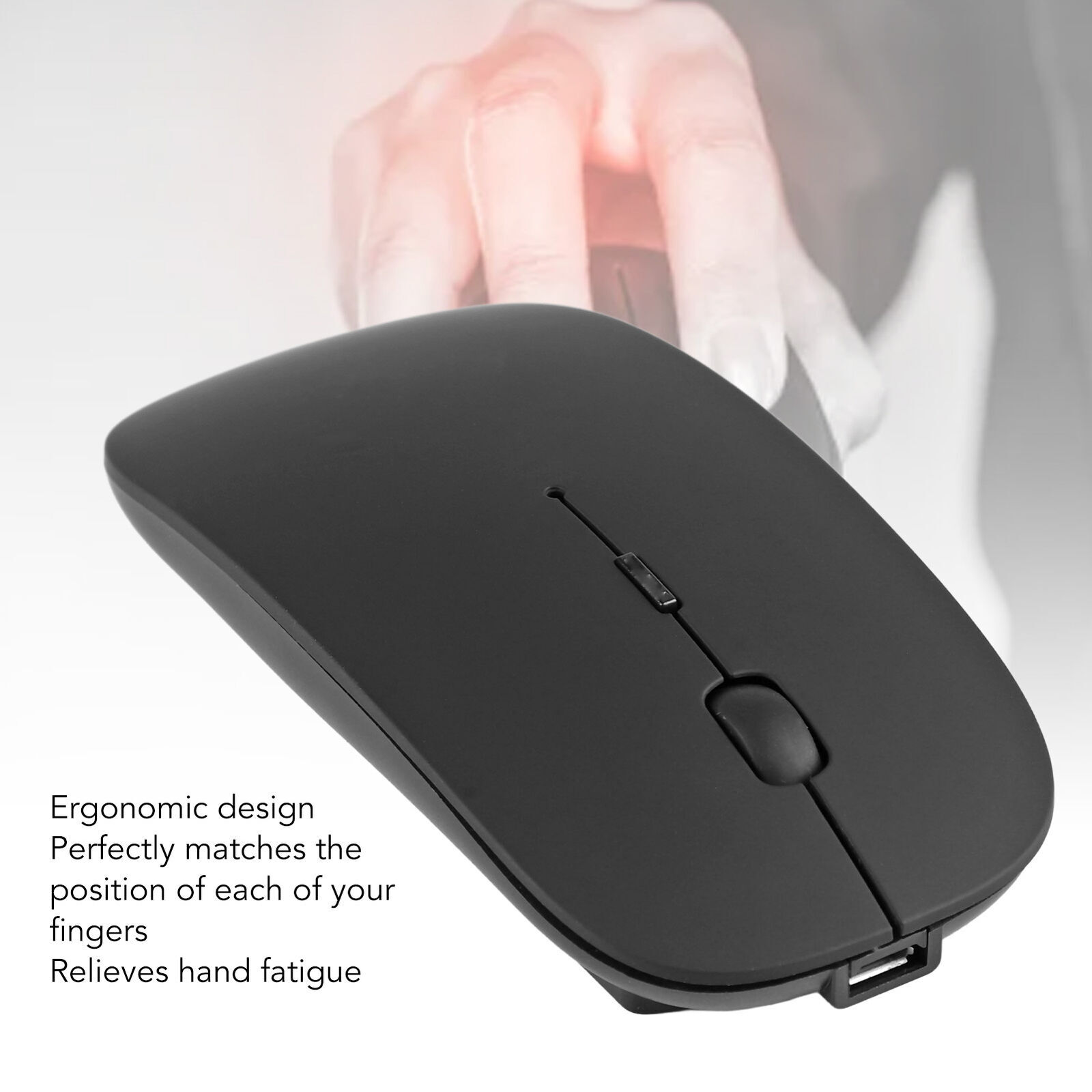 5.0 Wireless Silent Rechargeable Mouse with Stable Connection and Portable Design