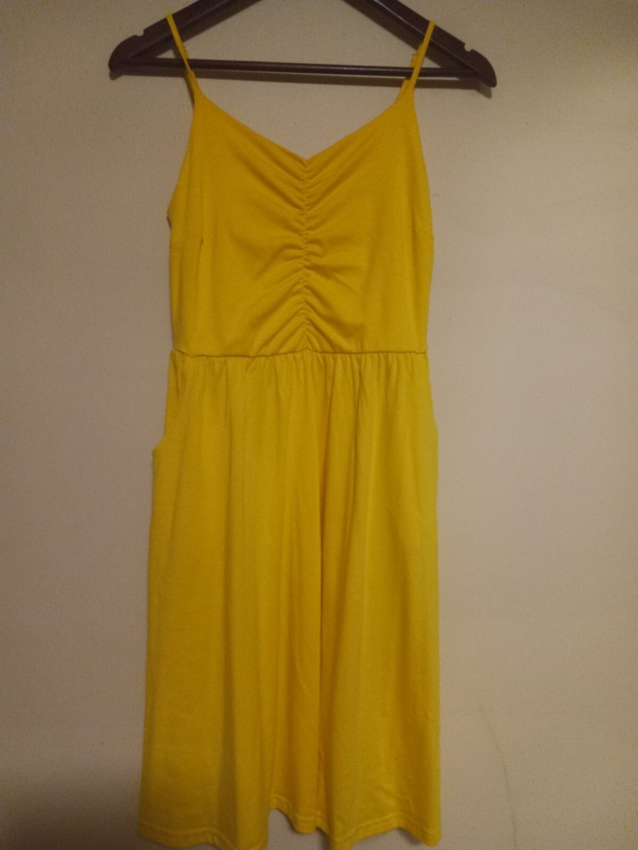 beach dresses yellow Women's Summer Solid Color Backless Casual Dress, Sleeveless Dress, Beach Dresses L