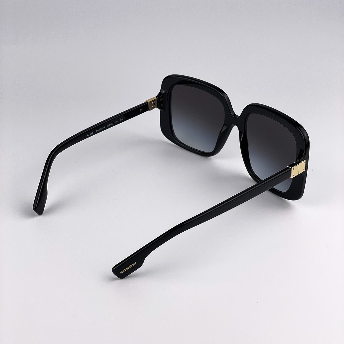 Burberry PENELOPE BE4363 30018G Sunglasses Black Gray Square Women Burberry Penelope BE4363 30018G Sunglasses Women main image 3