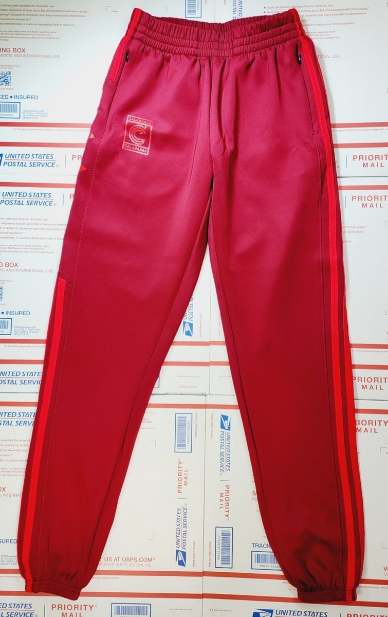 Yeezy Calabasas Track pants HEY FISH Small S Maroon Red UK