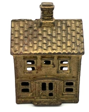 Antique Cast Iron A.C. Williams House Still Bank Coin Bank 1931 3.25"