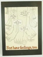 "Feet Have Feelings Too" Barner Vintage Matted Art Print