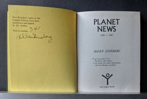 Allen-Ginsberg-PLANET-NEWS-1961-1967-Signed-1st-Edition-341-500-Fine