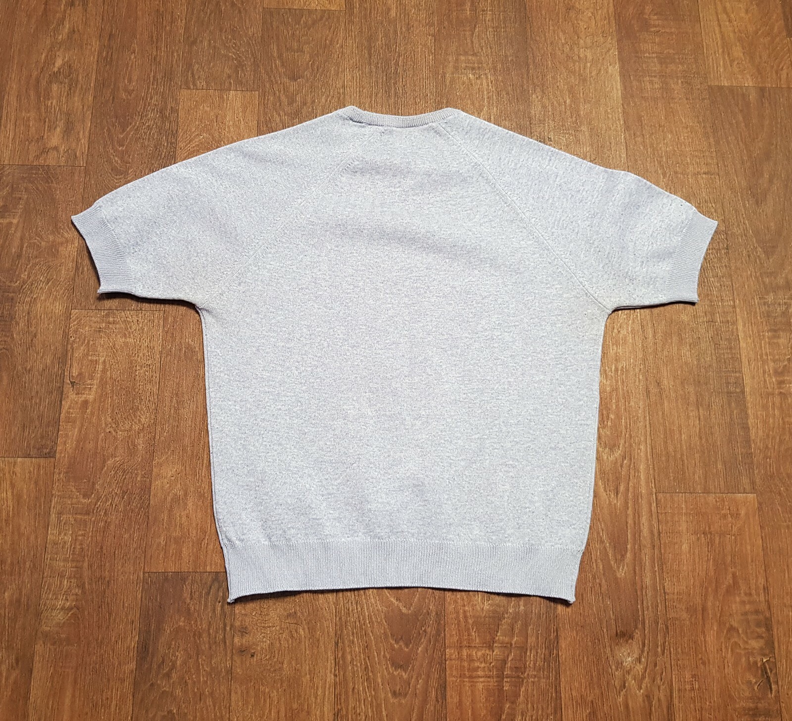 Vintage Knitwear | 70s Vintage Grey/Lilac Tea Jumper UK Size 12 Vintage Clothing image 2