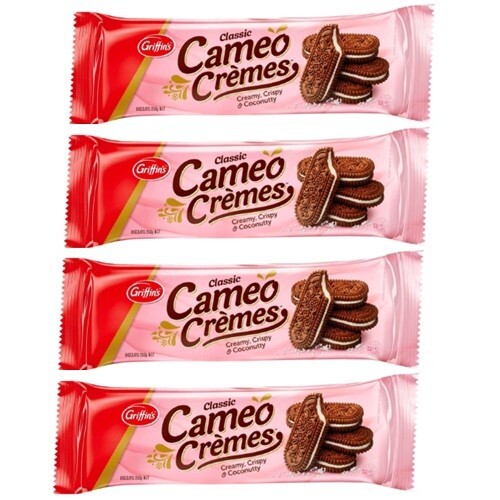 915703 4 X 250G PACKET GRIFFIN'S GRIFFINS CAMEO CREMES BISCUITS NEW ZEALAND - Picture 1 of 3