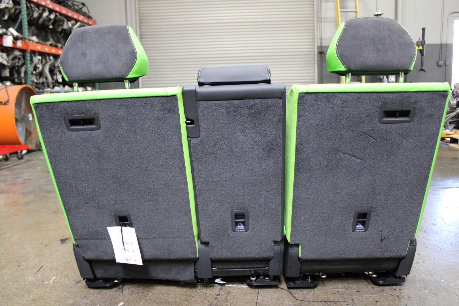 Lamborghini Urus, Rear Seat Assembly , Black/Green, Used, P/N 4ML885001