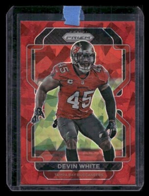 2021 Panini Prizm #296 Devin White Red Ice Tampa Bay Buccaneers