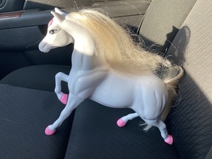 barbie with white horse