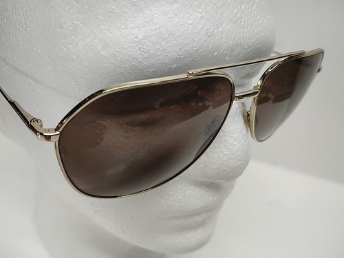 DOLCE & GABBANA Men's Aviator Sunglasses DG2166 488/73 61-14-140 Pale Gold/Brown - Picture 6 of 18
