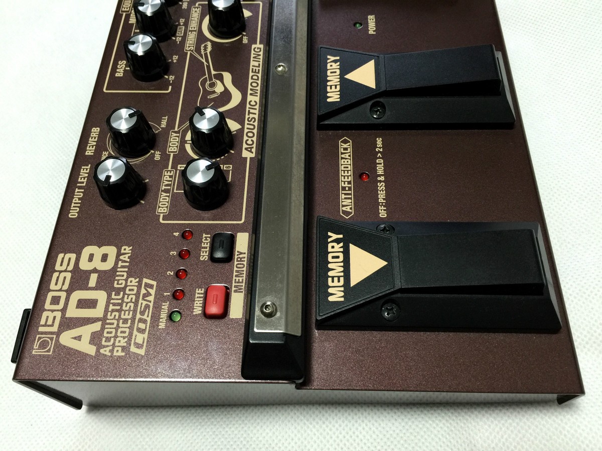 Excellent BOSS AD-8 Acoustic Guitar Processor Effects Pedal Preamp 