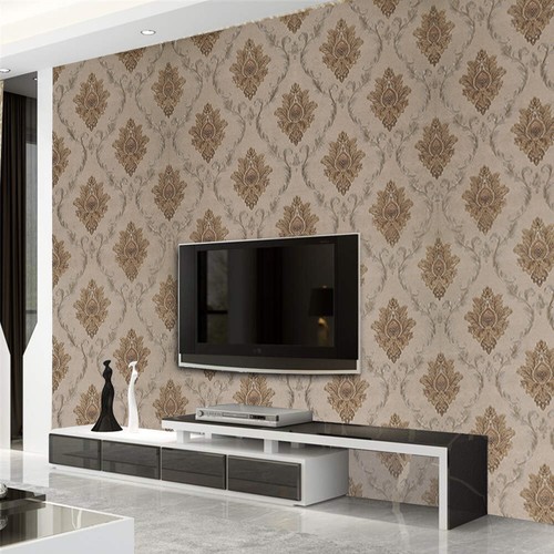 Vintage Ornate Damask Textured Embossed Luxury Wallpaper Roll Home Hotel Decor - Picture 2 of 29