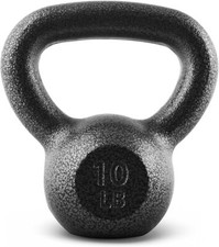 CAP Barbell Black Cast Iron Kettlebell Single Kettlebell, 10 LBS - Single , NEW