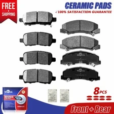 Front & Rear Ceramic Brake Pads Set For 2011 2012 2013 Chevrolet Impala Limited