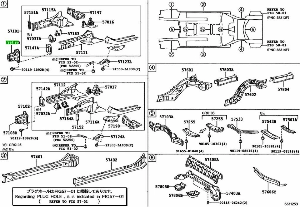 REFUERZO DE MONTAJE DE PARACHOQUES DELANTERO DERECHO ORIGINAL LEXUS IS250 IS350 OEM 5710753010 Foto 3 de 3