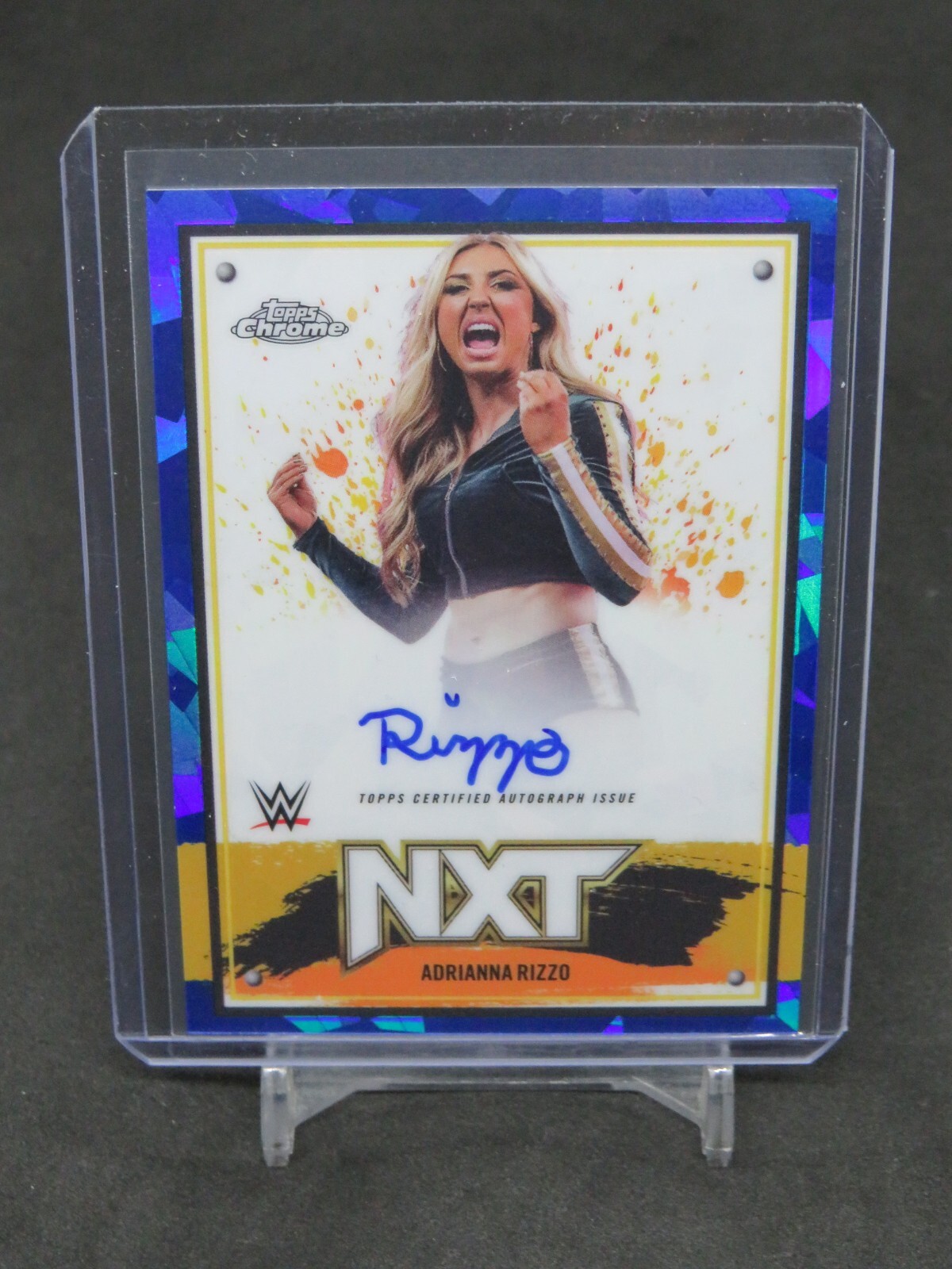 2025 TOPPS CHROME WWE SAPPHIRE ADRIANNA RIZZO NXT AUTO PL