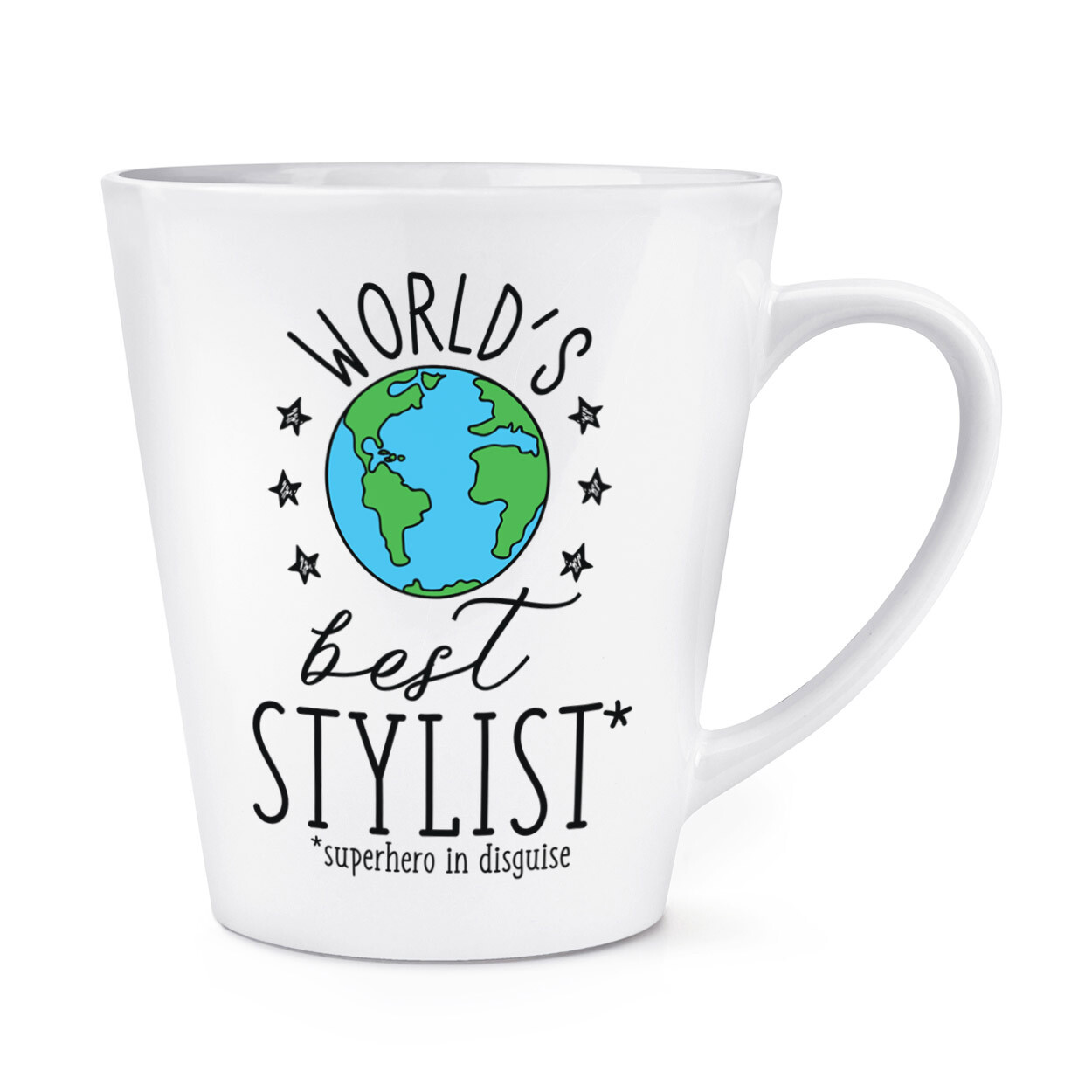 World's Best Stylist 12oz Latte Mug Cup Funny Joke Favourite Hairdresser Salon