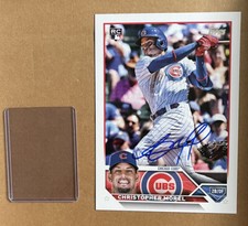 2023 Topps Series 1 Rookie Christopher Morel Oversized Super Box Signed Card