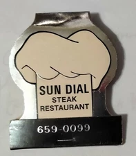 Sun Dial Restaurant Matchbook Universal Match Corp Reverse Striker Foilite 1981