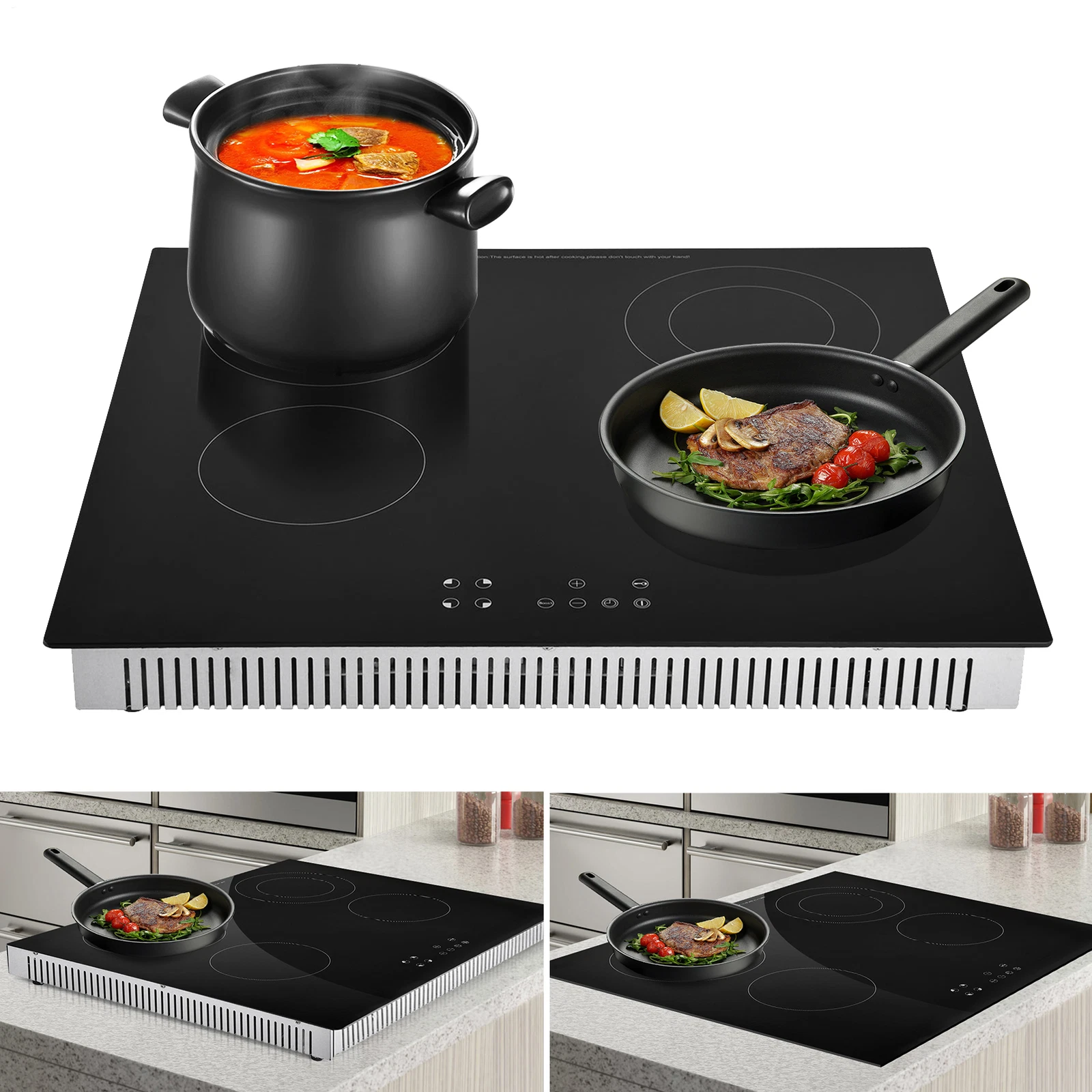 6800W Portable Induction Cooktop Countertop Four Cooker Burner Stove Hot Plate--