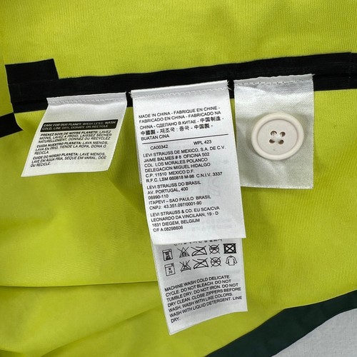 LEVIS CALIFORNIA Sierra Jacket Mens L Black Green Colorblock Hooded Waterproof - Picture 15 of 23