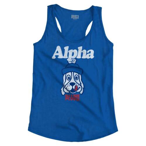 Licensed Alpha Dog Slush Puppie Retro 80s Women Racerback Tank Top Sleeveless - Afbeelding 1 van 6