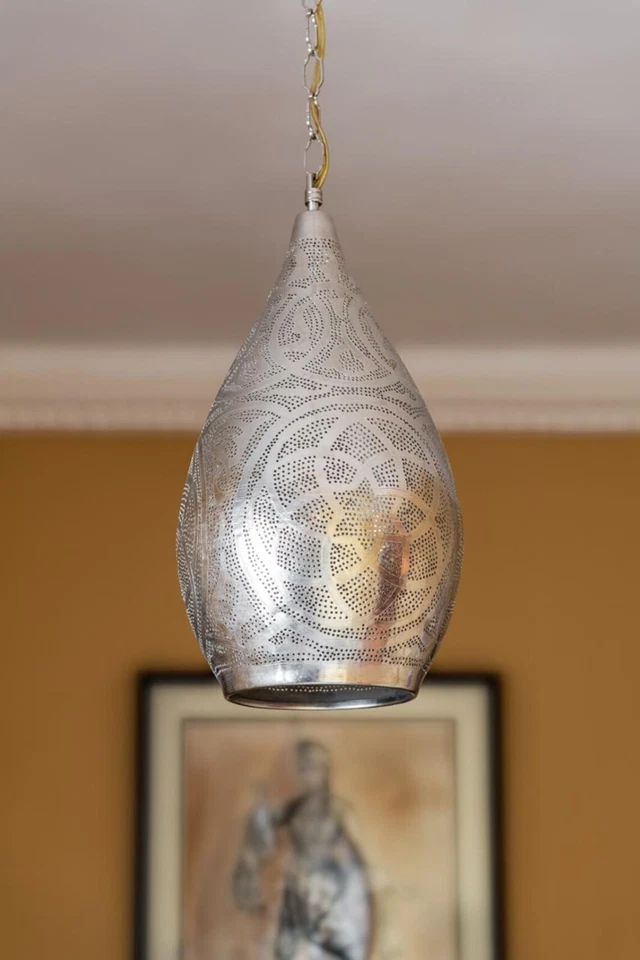 Ручной работы марокканский латунный подвесной светильник, подвесной абажур лампа - модель 10 - Изображение 3 из 4