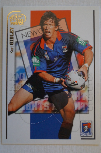 NRL Rugby League Select Power In Action Trade Card Knights Kurt Gidley - Picture 3 of 4