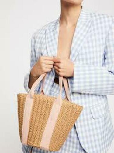 Free People Mykonos Straw Espresso Combo Tote Bag NWT | eBay