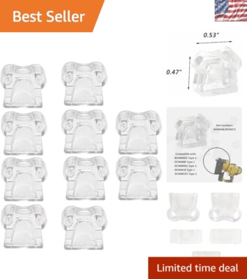 10-Pack Nailer Tip Replacement - No-Mar Transparent Tips for Smooth Performance