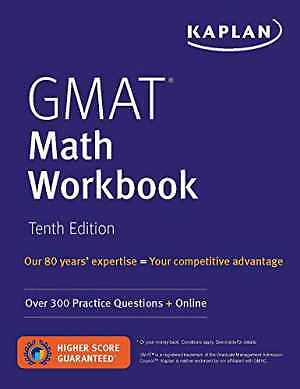 GMAT Math Workbook - Paperback, by Kaplan Test Prep - Very Good