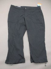 NWT Columbia OMNI-SHIELD Size 16 Womens Black Pocket Cropped Outdoor Pants 155