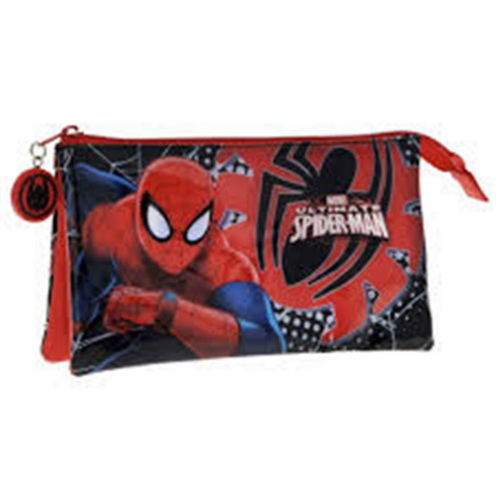 Marvel SPIDERMAN - Triple Pencil / Vanity Case with Zipper - Size:22x12x5cm