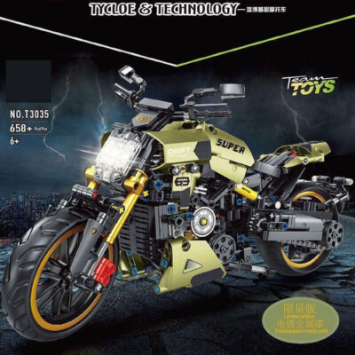 Technology Motorcycle Building Blocks 470 PCS Construction Toys Motorcycle Model Building Bricks Sets Toys