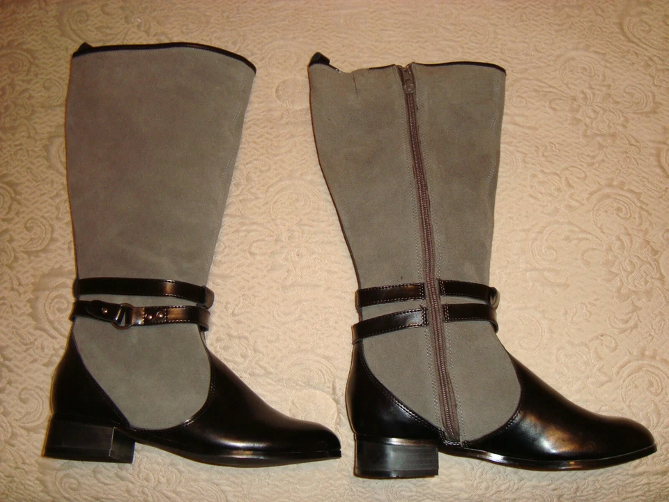 Botas hasta la rodilla Chadwicks para mujer de cuero con cremallera talla 7,5 M. Estilo # 35-0022-0 Foto 4 de 4