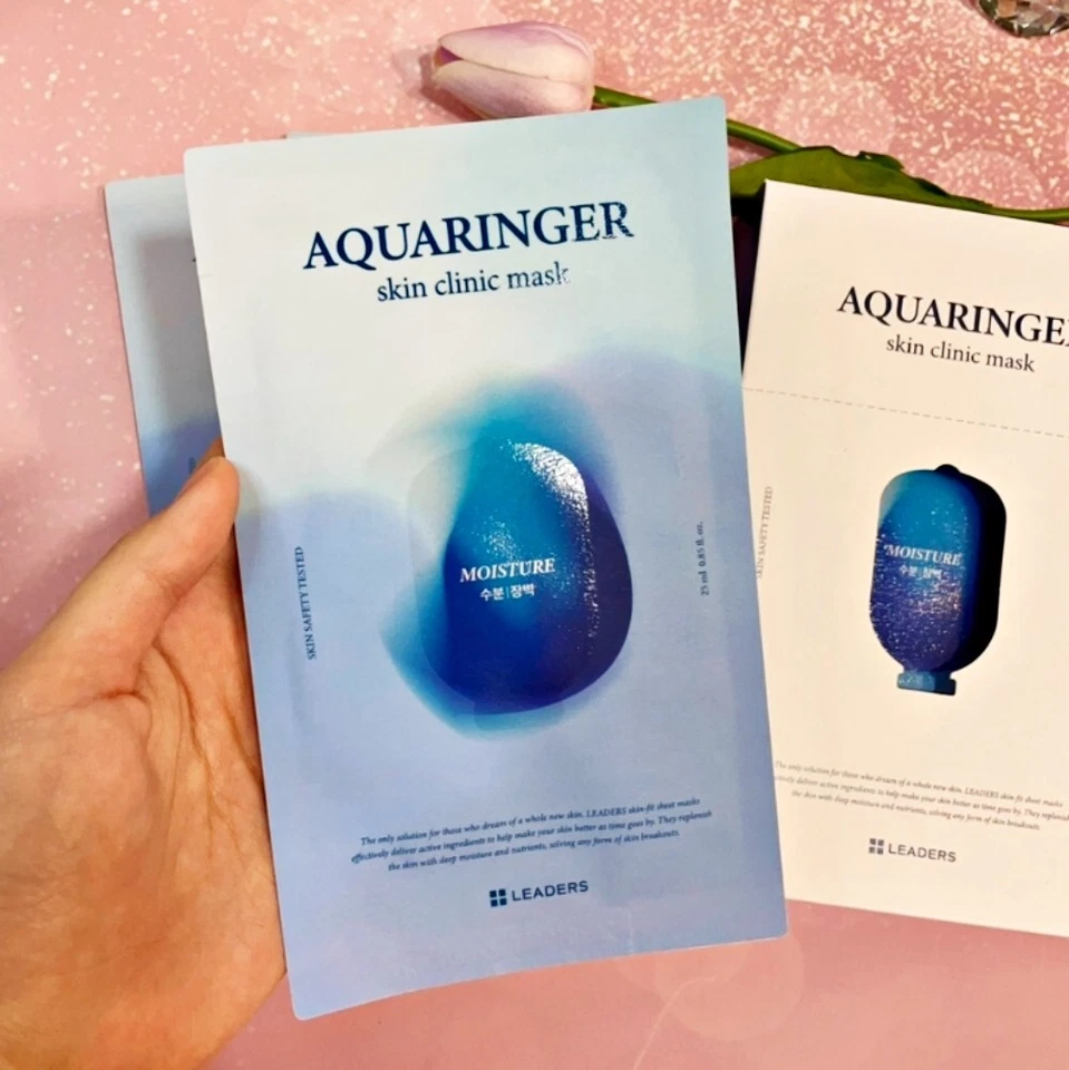 [Leaders Insolution] Aqua Ringer Skin Clinic Mask Moisturizing 20sheets K-Beauty - Image 2 of 4