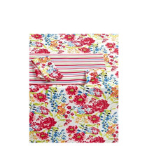 Homewear Summertime Floral Table Linen Tablecloth 60" x 84" Oblong, White/Multi