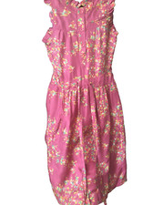 Marc Jacobs Dress Women's 100% Silk Floral Pockets UK Small size Pockets Lined P