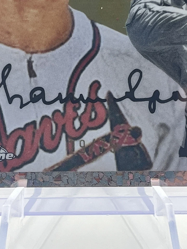 2023 Topps Chrome Platinum Anniversary WARREN SPAHN Rose Speckle #/75 Braves - Image 3 of 3