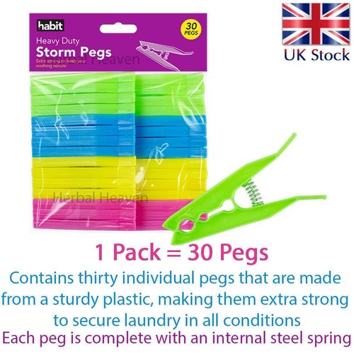 Clothing Clothes Pegs Heavy Duty Storm Peg Hanging Pin Clips Airer