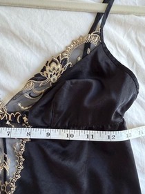 Lise Charmel &Eacute;blouissante Ic&ocirc;ne Silk Babydoll Black Lace Plunge Slip Dress