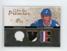 2007-08 O-Pee-Chee Premier Remnants Triple Patch /35 Peter Stastny - Quebec Nord