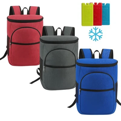 FREE-GO Sac Isotherme Sac À Dos Frigo 15 L Bleu Gris - Photo 1/4