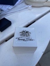 Thomas Sabo Ohrstecker  Stern Silber Weiß Kr...