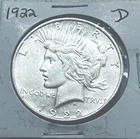 1922-d peace silver dollar AU/BU Full Details Price To Sell Nice Luster