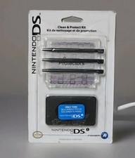Official Nintendo DS i Black Clean  Protect Kit Screen Protector 3 Stylus - NEW