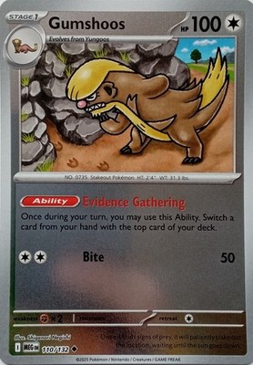 110/132 Gumshoos Reverse Holo Mega Evolution Pokemon Karte