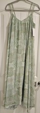 NA-KD Strap Sheer Maxi Dress Green Abstract Print NWT EU 38/ US 8